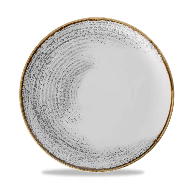 Churchill Homespun Accents Jasper Grey Evolve coupebord – grijs randloos bord voor restaurants