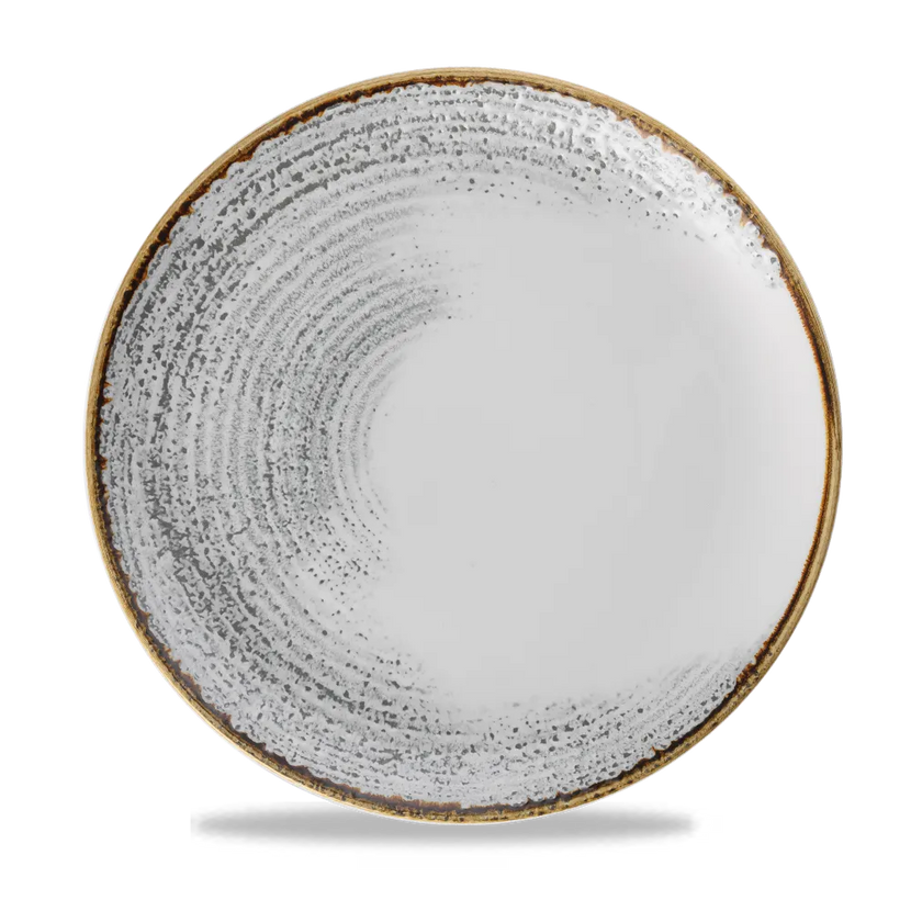 Churchill Homespun Accents Jasper Grey Evolve coupebord – grijs keramisch bord voor de horeca