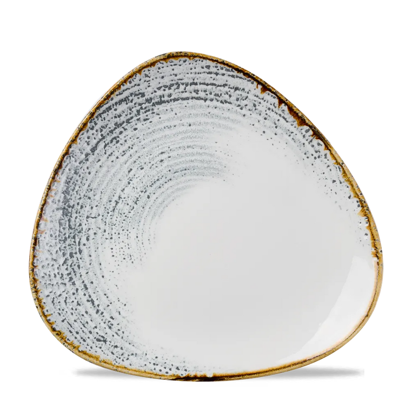 Churchill Homespun Accents Jasper Grey Lotus bord Ø 26,5 cm – bord met bloemvorm voor restaurants