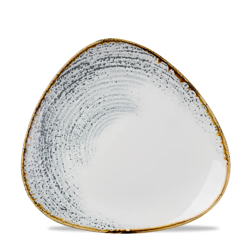 Churchill Homespun Accents Jasper Grey Lotus bord Ø 22,9 cm – bord met bloemvorm voor hoofdgerechten