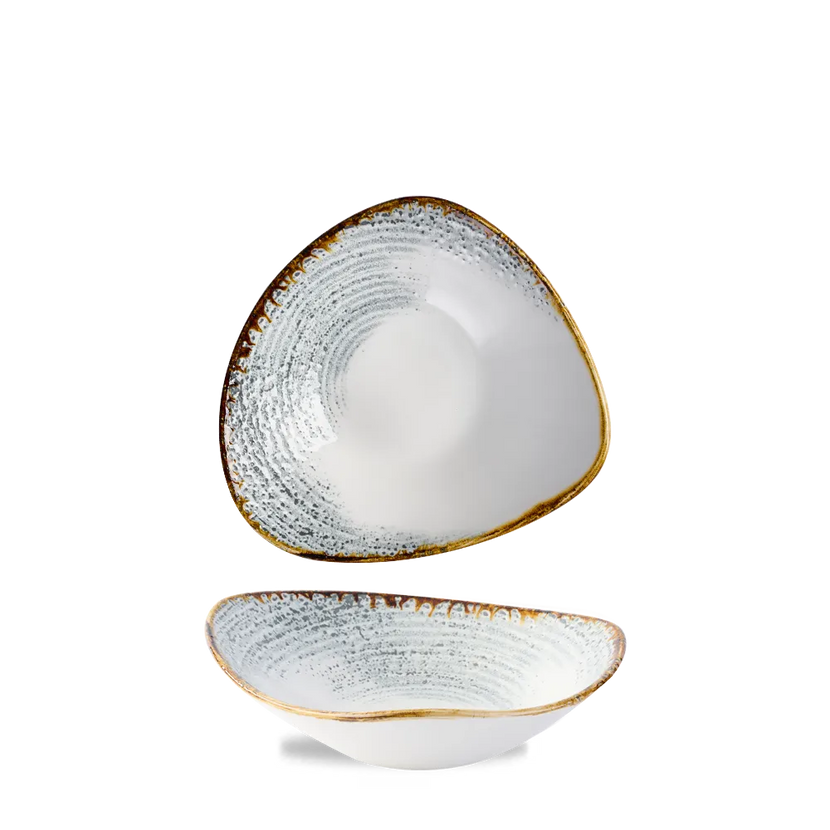 Churchill Homespun Accents Jasper Grey Lotus kom Ø 22,9 cm – kom met bloemvorm voor salades