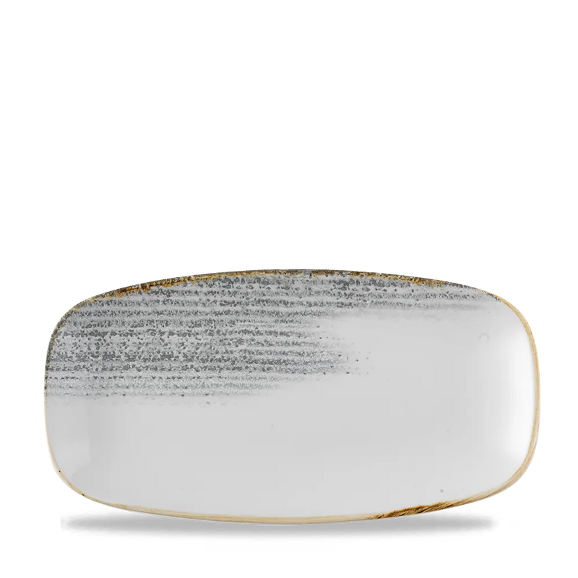 Churchill Homespun Accents Jasper Grey chef's langwerpig bord – grijs serveerbord voor fine dining