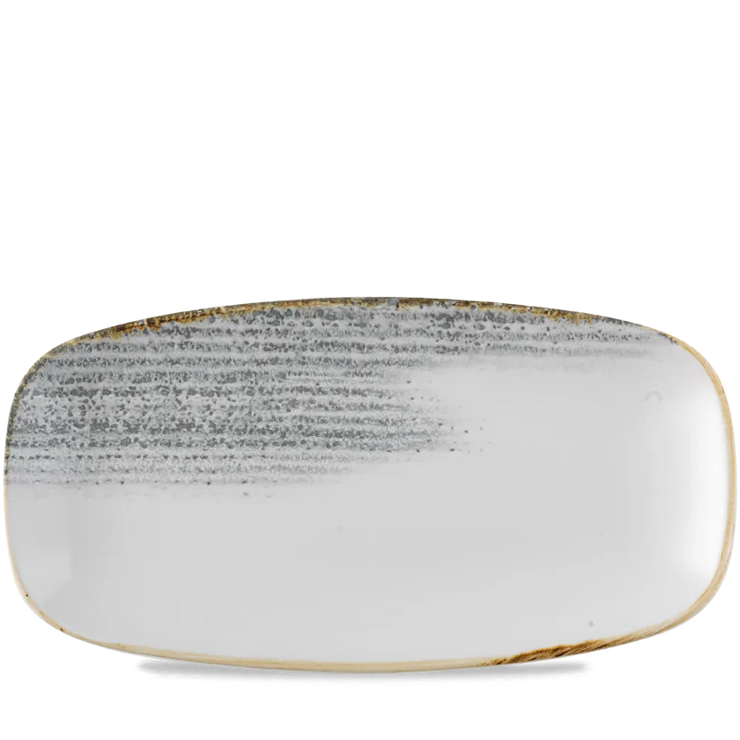 Churchill Homespun Accents Jasper Grey chef's langwerpig bord – groot grijs serveerbord