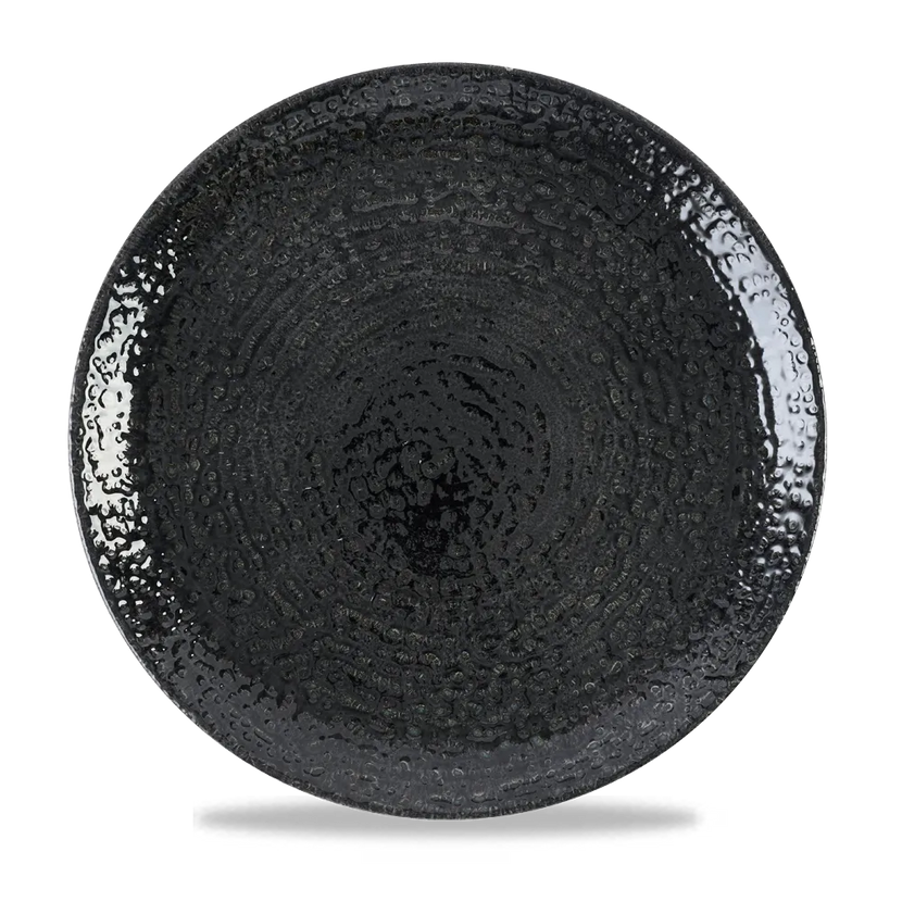 Churchill Homespun Black coupe bord Ø 28,8 cm – organisch gevormd zwart bord voor horeca