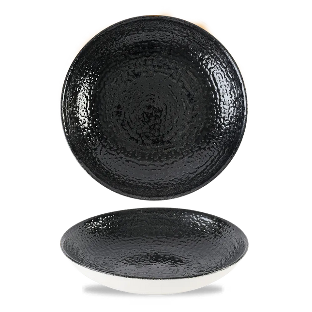Churchill Homespun Black coupe kom Ø 18,2 cm – diepe zwarte kom voor bistro's en restaurants