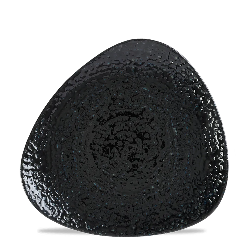 Churchill Homespun Black Lotus bord Ø 23 cm – decoratief zwart bord voor horeca