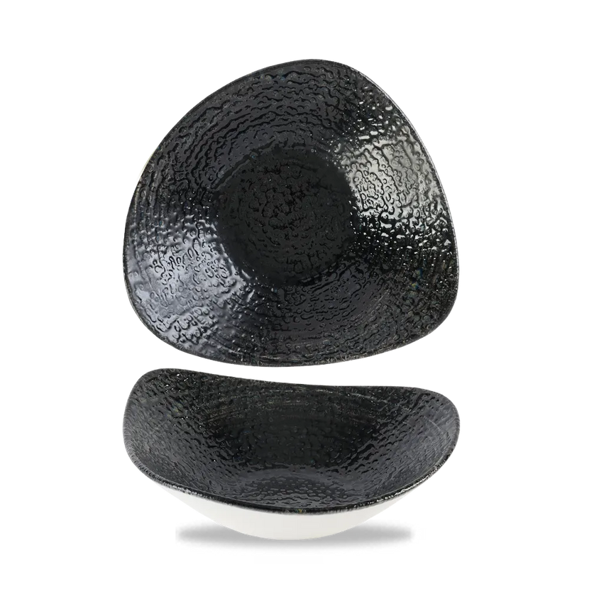 Churchill Homespun Black Lotus kom Ø 23 cm – grote zwarte kom voor buffetpresentatie