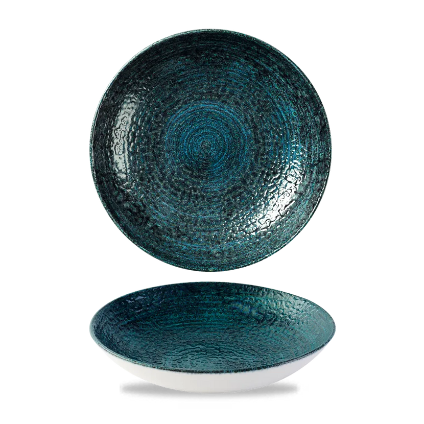 Churchill Homespun Chroma Blue coupekom Ø 18,2 cm – randloze kom voor bijgerechten