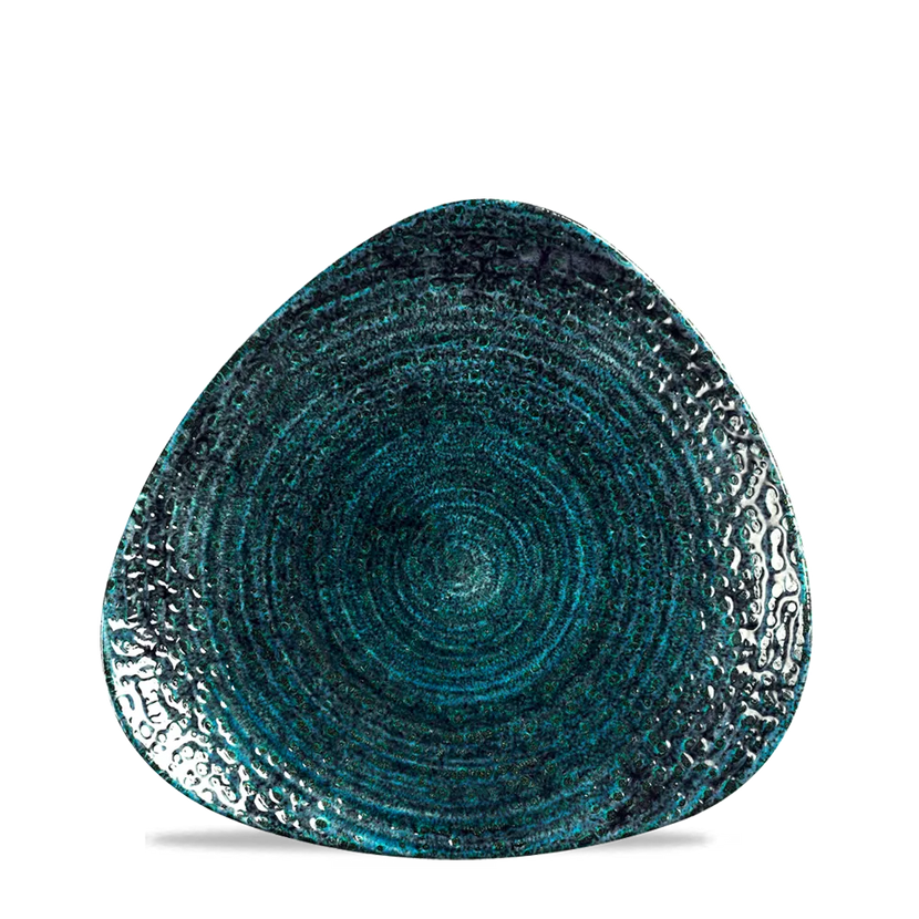 Churchill Homespun Chroma Blue Lotus bord Ø 18,5 cm – bord met bloemvorm voor voorgerechten