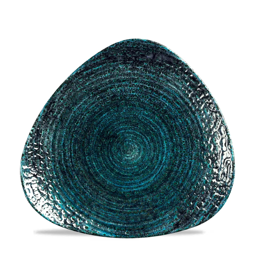 Churchill Homespun Chroma Blue Lotus bord Ø 22,9 cm – bord met bloemvorm voor hoofdgerechten