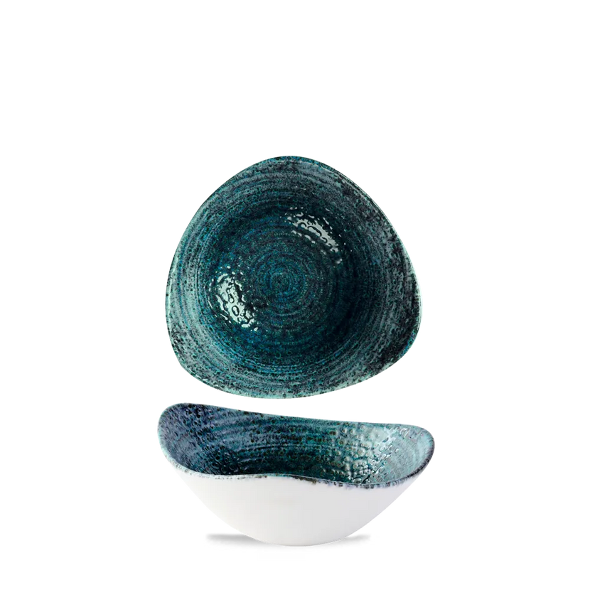Churchill Homespun Chroma Blue Lotus kom Ø 18,5 cm – kom met bloemvorm voor bijgerechten