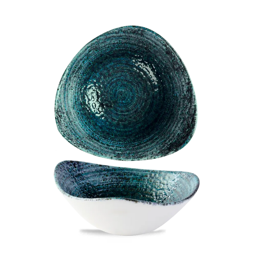 Churchill Homespun Chroma Blue Lotus kom Ø 22,9 cm – kom met bloemvorm voor salades