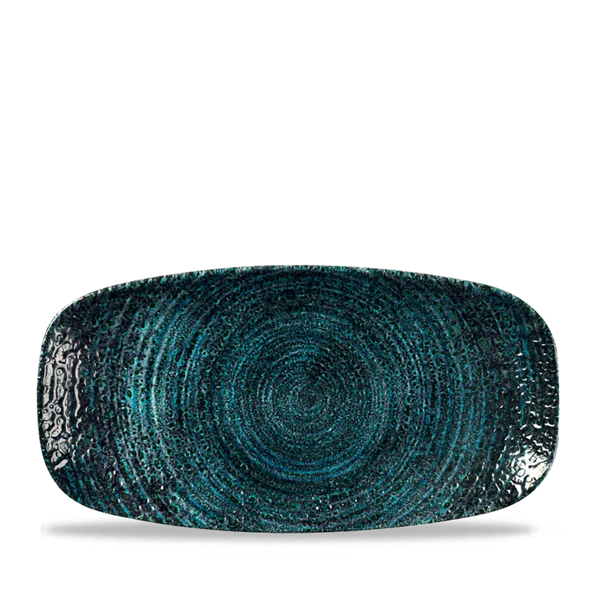Churchill Chroma Blue chef's bord langwerpig 26,9 x 12,7 cm – bord voor fine dining