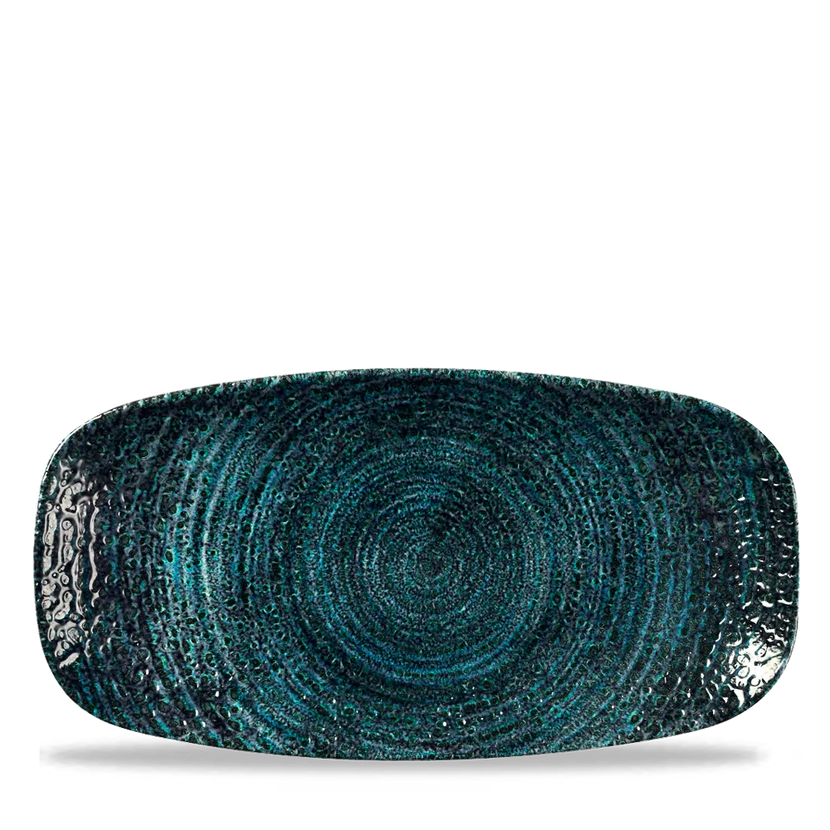 Churchill Chroma Blue chef's bord langwerpig 29,8 x 15,3 cm – bord voor fine dining