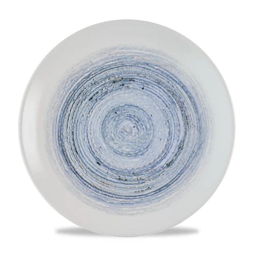 Churchill Elements Coast coupe bord Ø 28,8 cm – groot gemêleerd blauw bord voor horeca