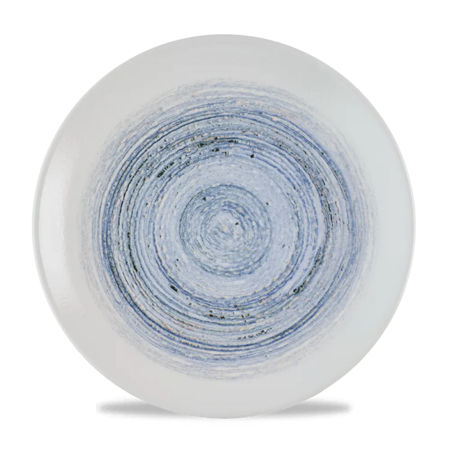 Churchill Elements Coast coupe bord Ø 28,8 cm – groot gemêleerd blauw bord voor horeca