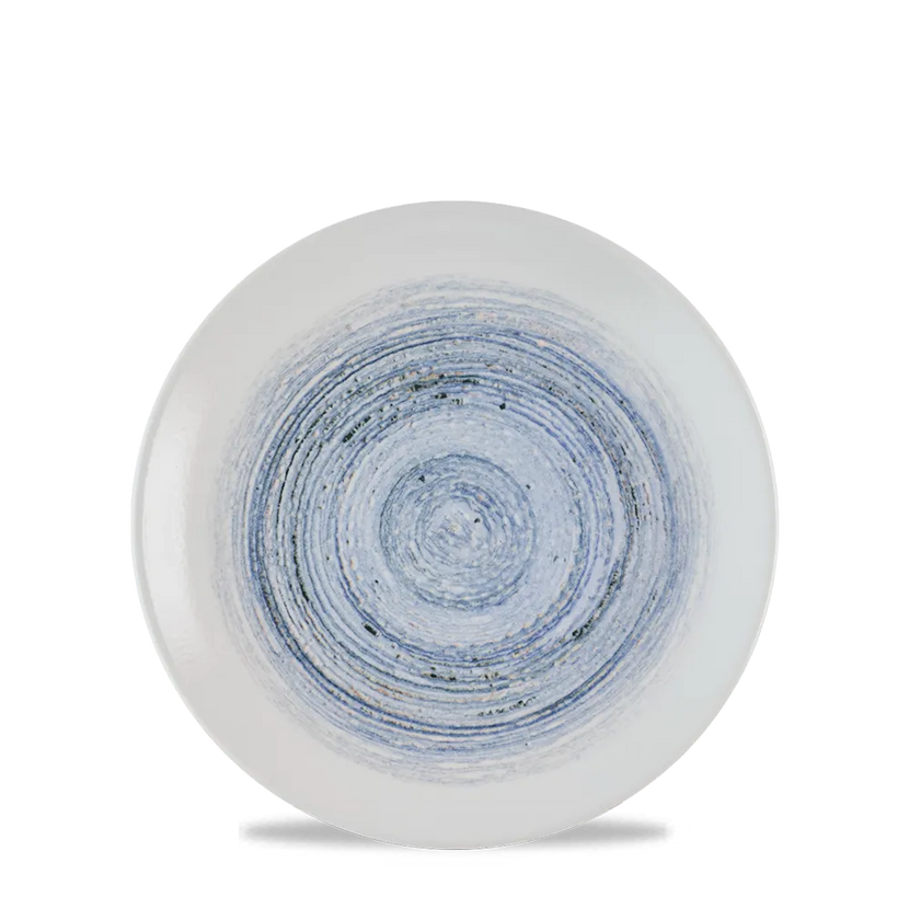 Churchill Elements Coast coupe bord Ø 16,5 cm – klein gemêleerd blauw bijzetbord voor restaurants