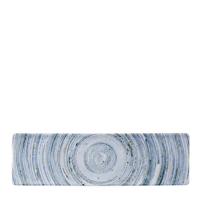 Churchill Elements Coast proeverijplank 30x9 cm – blauwgroen porseleinen serveerplankje voor restaurants