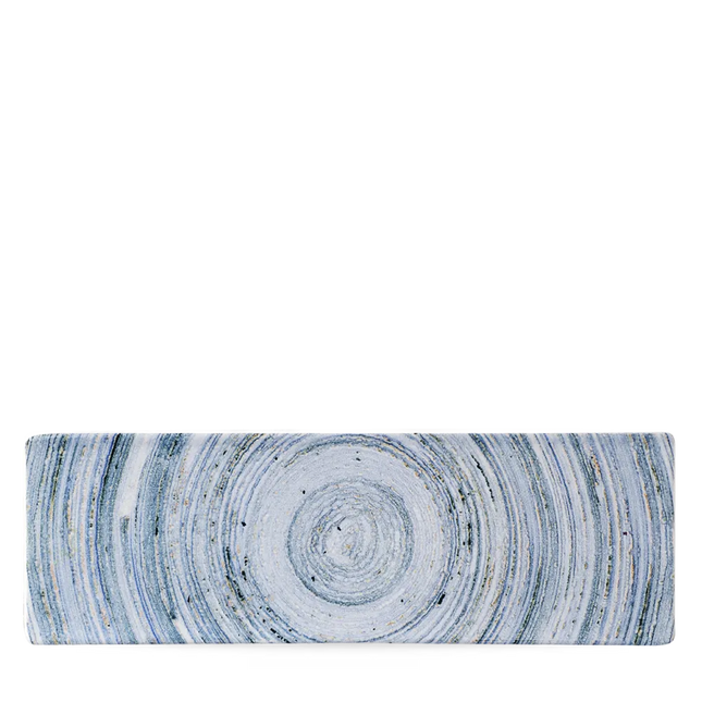 Churchill Elements Coast proeverijplank 33x11 cm – blauwgroen porseleinen serveerplankje voor horeca