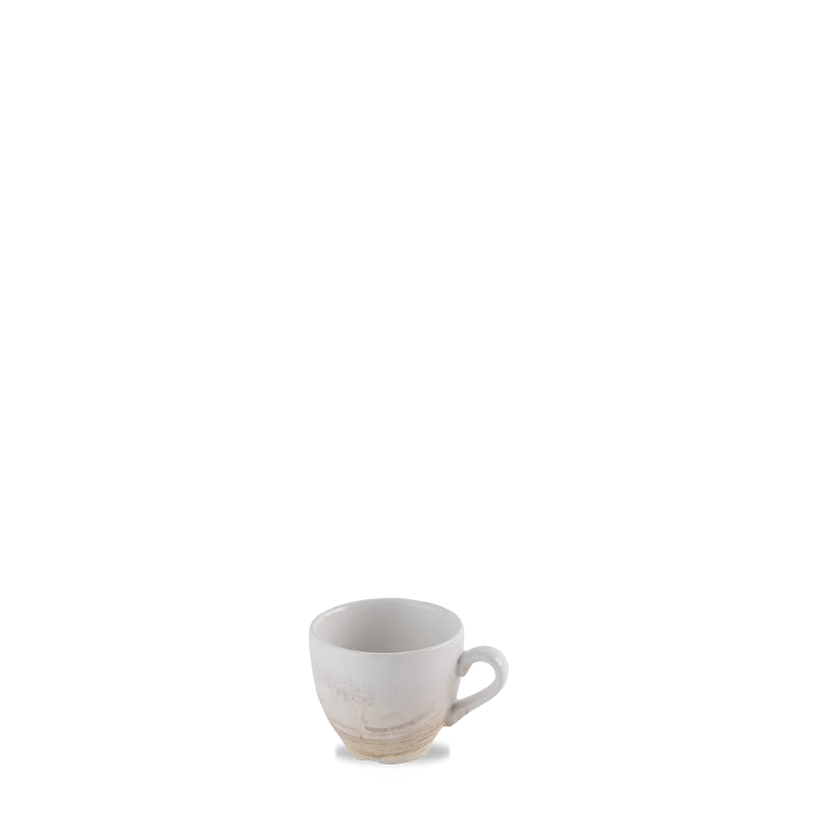 Churchill Elements Dune espressokopje 100 ml – klein gemêleerd zandkleurig kopje voor horeca