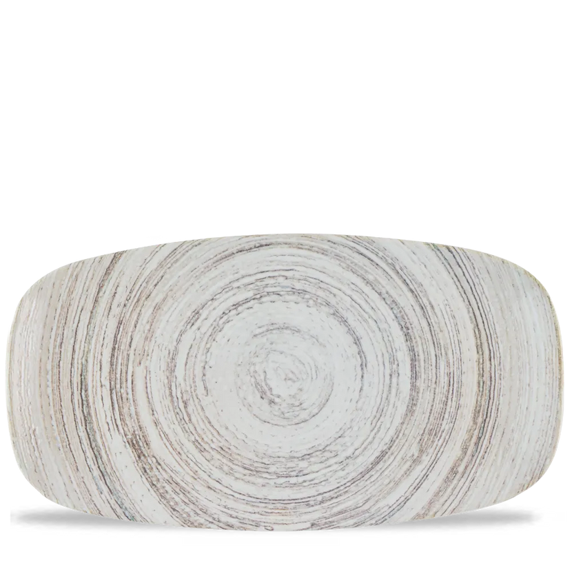 Churchill Elements Dune chef's ovaal bord 35,5x18,9 cm – groot gemêleerd zandkleurig bord voor restaurants