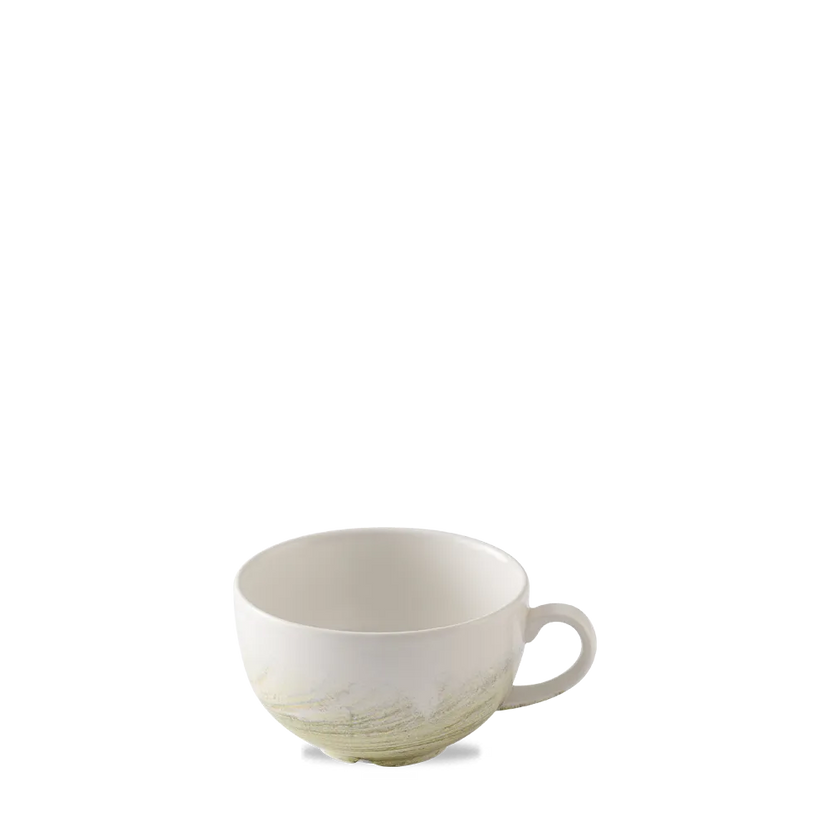 Churchill Elements Fern cappuccinokop 340 ml – groen porseleinen kop voor koffiebars en horeca