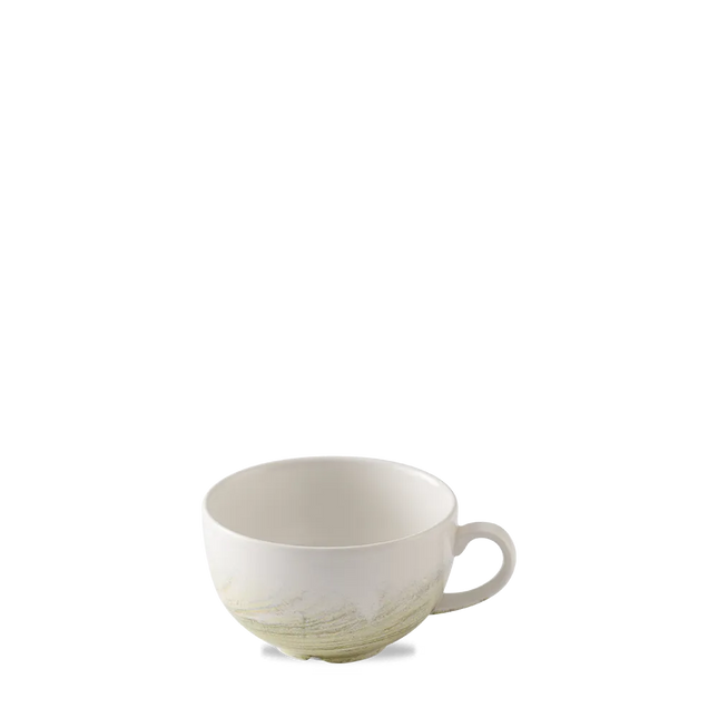 Churchill Elements Fern cappuccinokop 340 ml – groen porseleinen kop voor koffiebars en horeca