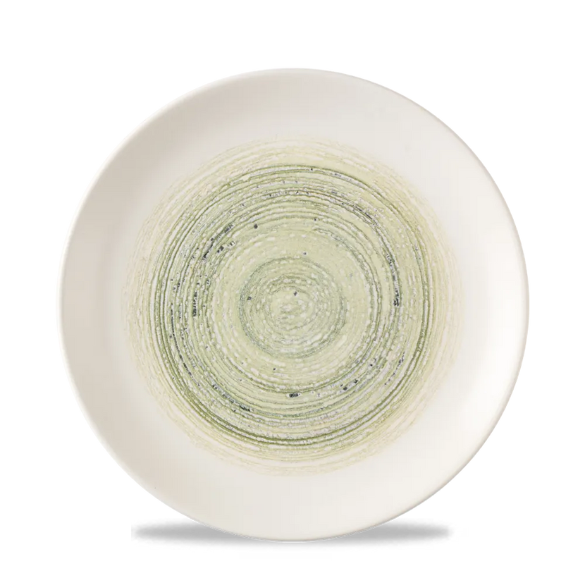 Churchill Elements Fern coupebord Ø 21,7 cm – groen porseleinen bord voor horeca en cafés