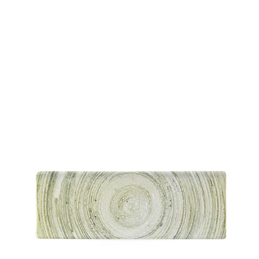 Churchill Elements Fern proeverijplank 25x9 cm – groen porseleinen serveerplankje voor horeca