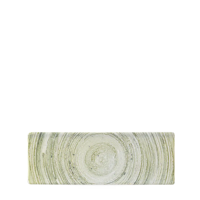 Churchill Elements Fern proeverijplank 25x9 cm – groen porseleinen serveerplankje voor horeca