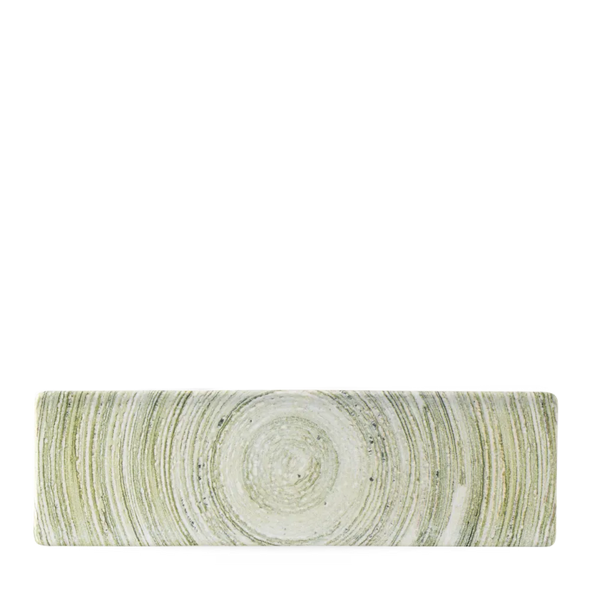Churchill Elements Fern proeverijplank 30x9 cm – groen porseleinen serveerplankje voor restaurants