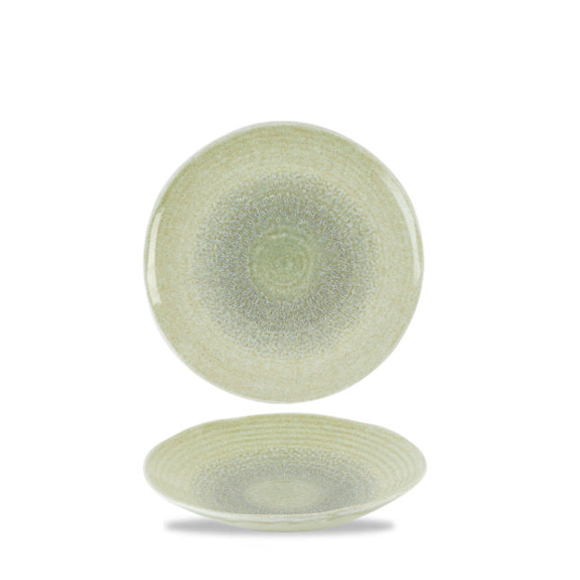 Dudson Harvest Green organische coupekom 21 cm – groene porseleinen kom voor restaurants