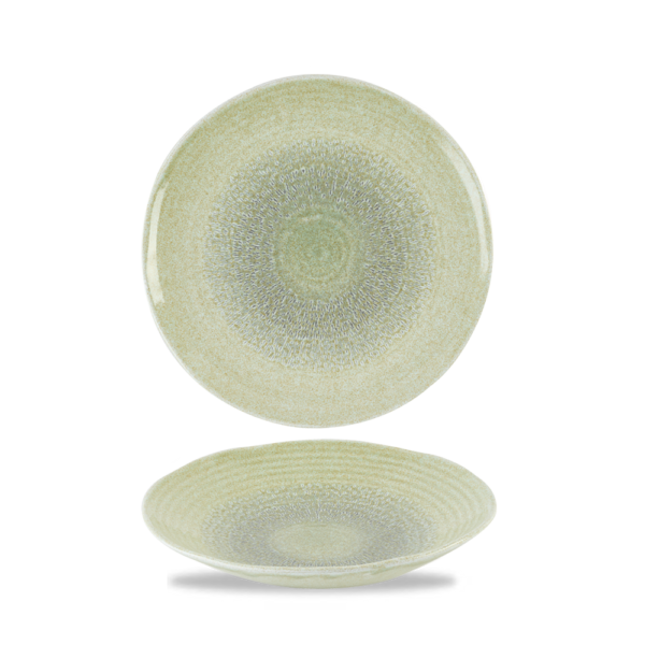 Dudson Harvest Green organische coupekom 25 cm – groene porseleinen coupekom voor de horeca