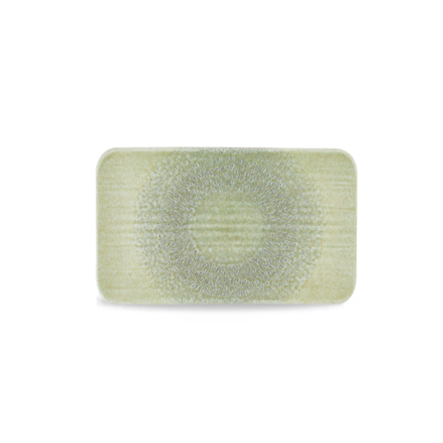 Dudson Harvest Green organisch rechthoekig bord 27x16 cm – groen porselein voor de horeca