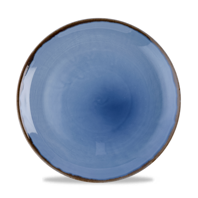 Dudson Harvest Indigo coupebord 26 cm – indigoblauw porseleinen coupebord voor fine dining