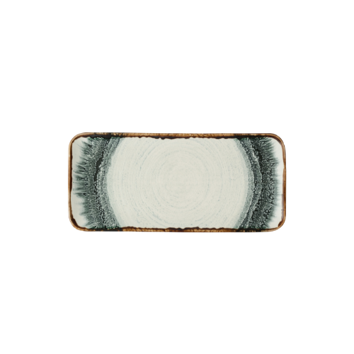 Harvest Flare Natural Organic Rectangular Platter van Churchill, 34,6 x 15,6 cm, set van 6. Mooi rechthoekig serveerplateau uit de Harvest Flare-serie, met een organisch ontwerp. Perfect voor het presenteren van gerechten in horecaomgevingen, met een natuurlijke uitstraling en robuust materiaal.