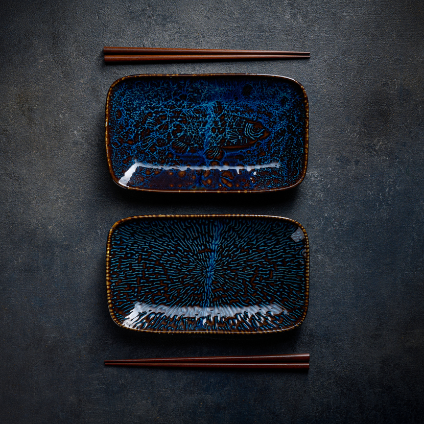 Churchill Cascade Blue diepe schaal 26 x 18 cm – blauw porseleinen schaal voor restaurants