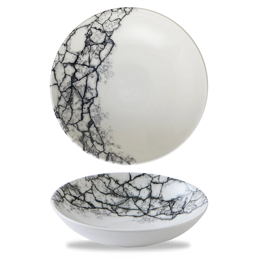 Churchill Kintsugi Accents Quartz Black Evolve coupekom – zwarte pastakom voor de horeca