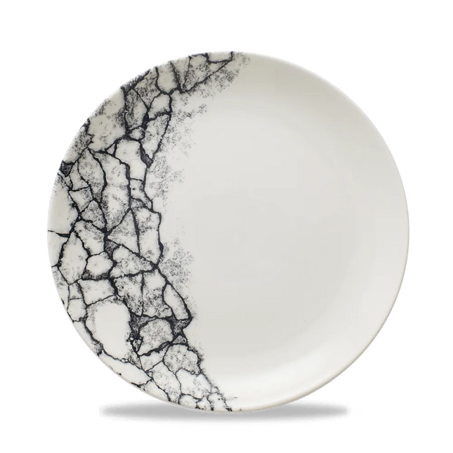 Churchill Kintsugi Accents Quartz Black Evolve coupebord – trendy zwart bord voor restaurants