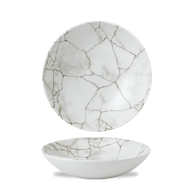 Churchill Kintsugi Agate Grey Evolve coupekom 18,2 cm – grijze randloze kom voor restaurants