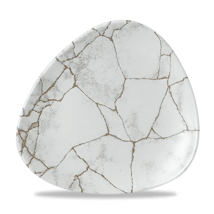 Churchill Studio Prints Kintsugi Agate Grey Lotus bord 18 cm – klein grijs bord voor de horeca