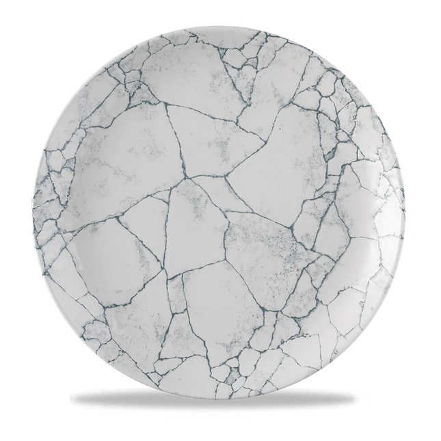 Churchill Kintsugi Pearl Grey Evolve coupebord 28,8 cm – parelgrijs bord met kintsugi-look