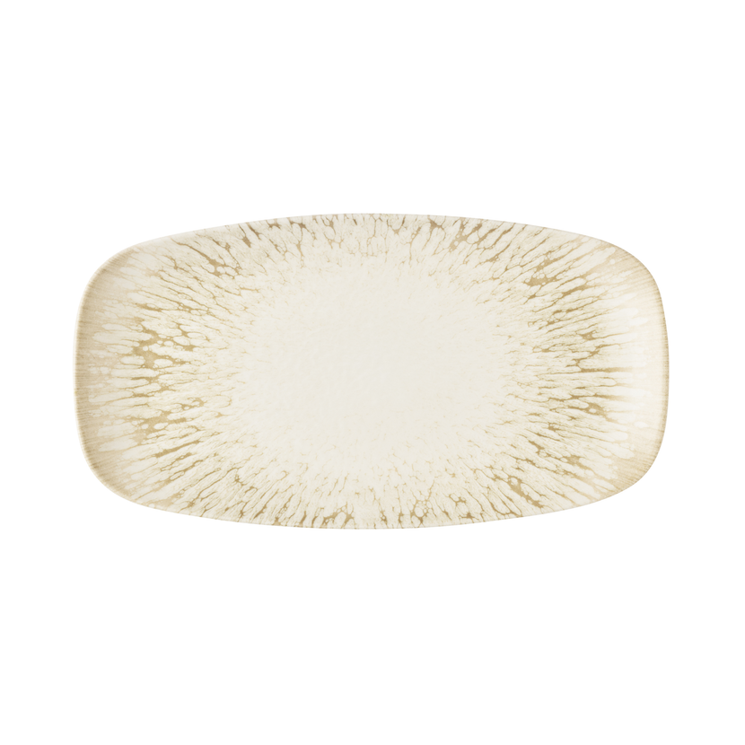 Churchill Lume Natural langwerpig bord 35,5 x 18,9 cm – naturel porseleinen bord voor restaurants
