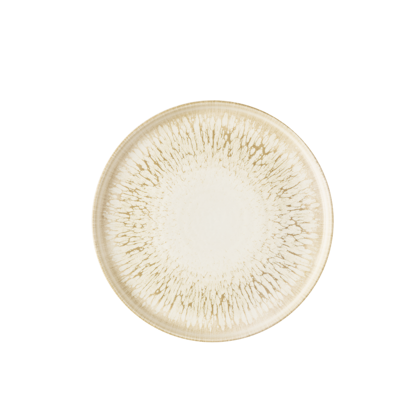 Churchill Lume Natural bord met rand 26 cm – naturel porseleinen bord voor koffie en thee