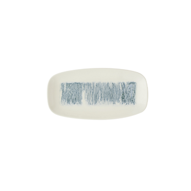 Churchill Lyra Blue ovaal bord 29,8 x 15,3 cm – blauw porseleinen bord voor bijgerechten