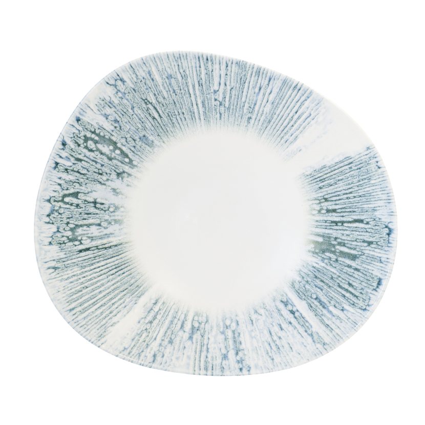 Churchill Lyra Blue Opal kom 25 cm – blauw porseleinen kom voor salade en soep