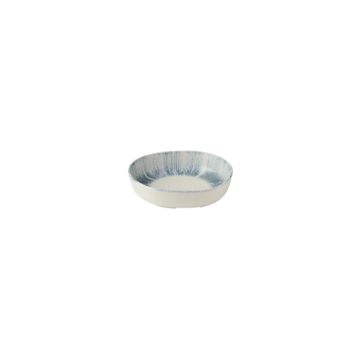 Churchill Lyra Blue organische kom met rand 20 cm – blauw porseleinen kommetje voor de horeca