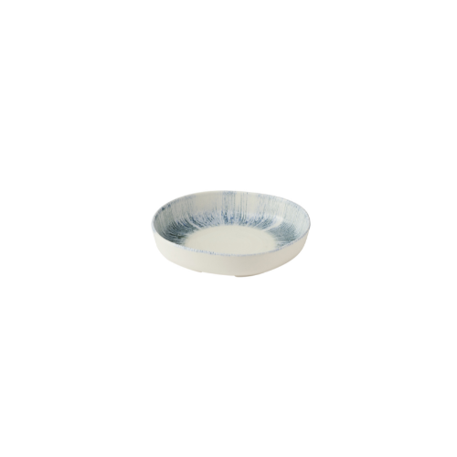 Churchill Lyra Blue organische kom met rand 23,5 cm – blauw porseleinen serveerkom voor de horeca