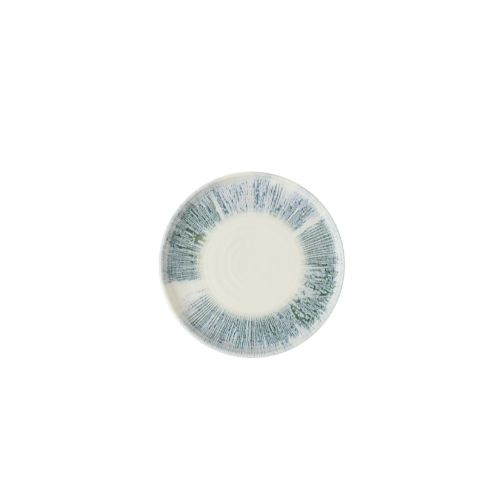 Churchill Lyra Blue bord met rand 21 cm – blauw porseleinen bord voor voorgerechten