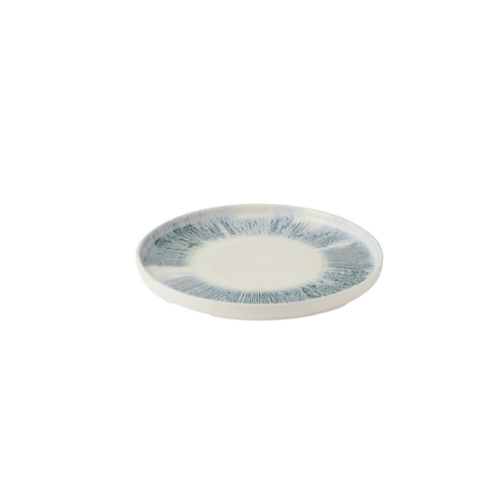Churchill Lyra Blue bord met rand 26 cm – blauw porseleinen bord voor hoofdgerechten